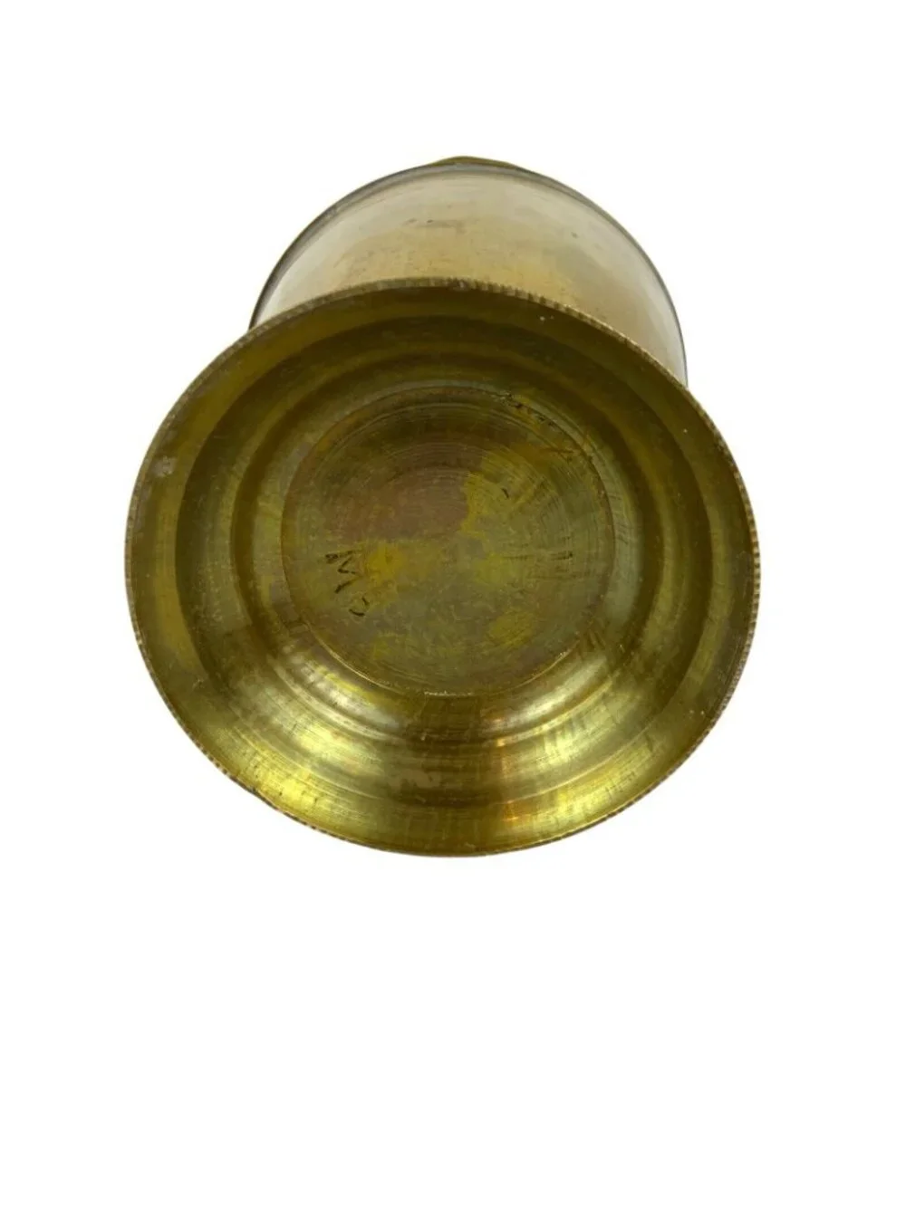 Vintage Brass Pitcher Vase With Handle 9.5